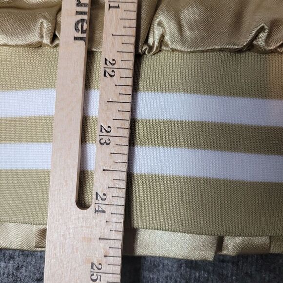 Molson Coors Augusta Sportswear Jacket Size S Gold Satin Snap Varsity Bomber - Picture 10 of 12